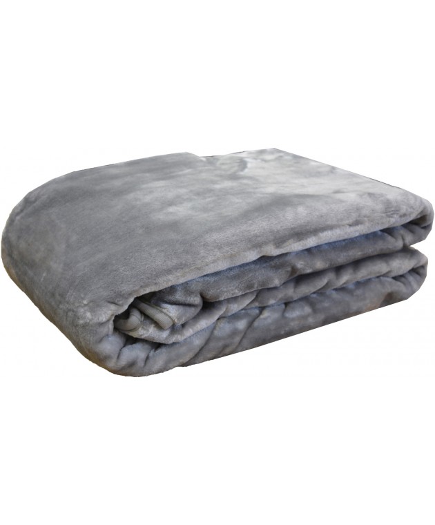 Κουβέρτα Βελουτέ Μονή 160x220 3 Grey Κουβέρτες Βελουτέ Μονές