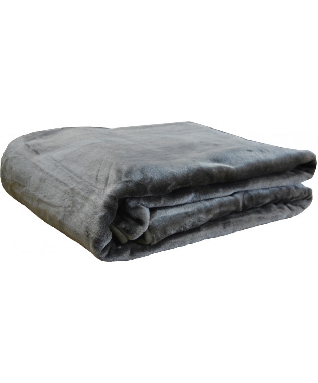 Κουβέρτα Βελουτέ Μονή 160x220 5 Anthracite Κουβέρτες Βελουτέ Μονές