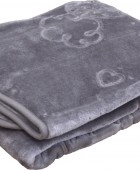 Κουβέρτα Αγκαλιάς 80x110 Βελουτέ Bear 3 Grey Βελουτέ Κουβέρτες