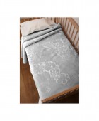 Κουβέρτα Αγκαλιάς 80x110 Βελουτέ Bear 3 Grey Βελουτέ Κουβέρτες