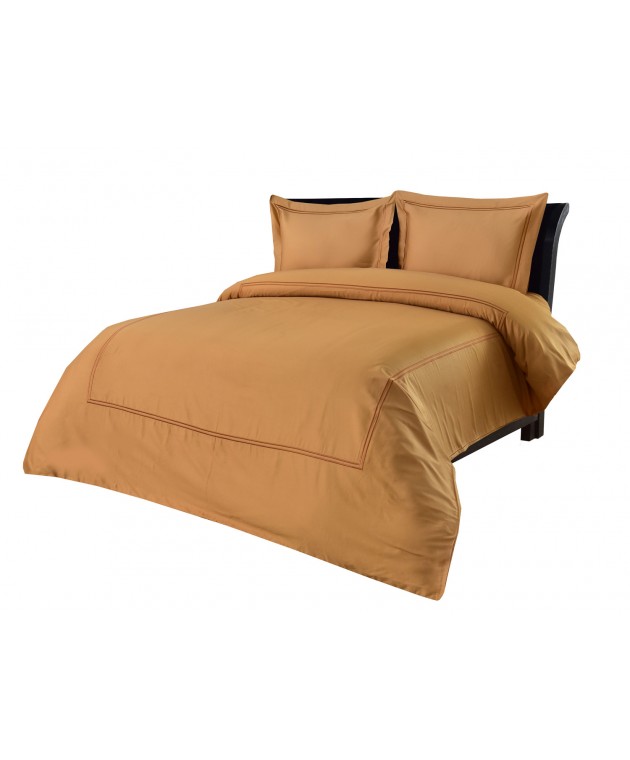 Σετ Σεντόνια Υπέρδιπλα 240x270 Satin Embroidered Classico 2-Cinammon Σεντόνια Υπέρδιπλα