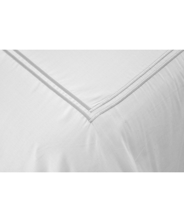Σετ Παπλωματοθήκη Υπέρδιπλη 220x240 Satin Embroidered Classico 5-White Παπλωματοθήκες Υπέρδιπλες Μονόχρωμες