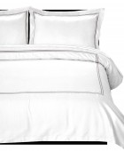 Σετ Παπλωματοθήκη Υπέρδιπλη 220x240 Satin Embroidered Classico 5-White Παπλωματοθήκες Υπέρδιπλες Μονόχρωμες