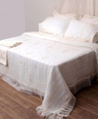 Σετ Κουβερτώριο Υπέρδιπλο 240x250 3330 Εκρού Νυφικό Κουβερλί