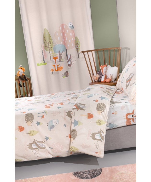 Κουρτίνα Soft - Touch Timber Pudra 160x240 Παιδικές Κουρτίνες