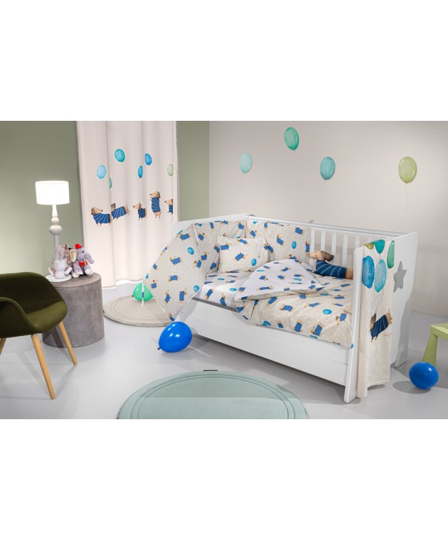 Σετ 3τμχ. Βρεφικά Σεντόνια Pet Blue 115Χ170 Βρεφικά Σεντόνια