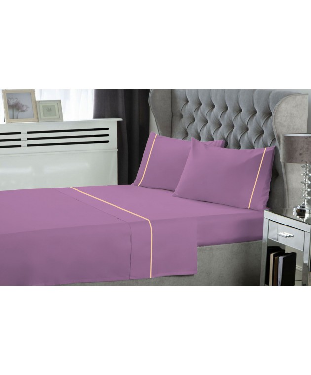 Σετ Σεντόνια LeBlanc Μονόχρωμα με Φυτίλι Polycotton 50/50 TC144 Lilac Υπέρδιπλα 240x270 Σεντόνια Υπέρδιπλα