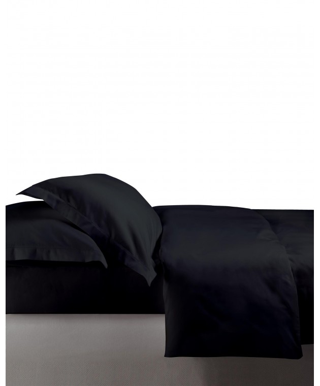 GENOVA ΣΕΤ ΘΗΚΗ KING BLACK4  240Χ260CM 2*50X70CM 220TC 100% COTTON SATIN Παπλωματοθήκες King Size Μονόχρωμες