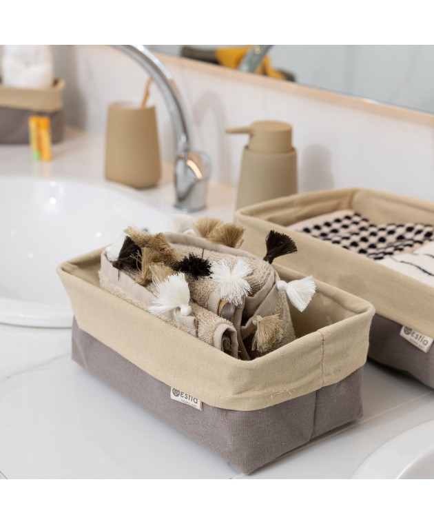 ESTIA ΚΑΛΑΘΙ ΟΡΓΑΝ. FJORD 20x10x10cm DRIFTWOOD 02-19488 Διακοσμητικά Καλάθια