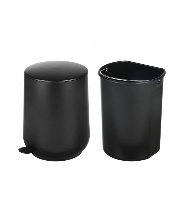 ESTIA ΧΑΡΤΟΔΟΧΕΙΟ ΜΠΑΝΙΟΥ FJORD SOFT CLOSE 5lt BLACK 02-19945 Καλάθια Απορριμμάτων