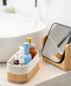 ESTIA ΚΑΘΡΕΦΤΗΣ ΕΠΙΤΡΑΠΕΖΙΟΣ BAMBOO ESSENTIALS ΠΕΡΙΣΤΡΕΦΟΜΕΝΟΣ ΔΙΠΛΗΣ ΟΨΕΩΣ 02-18634 Καθρέφτες