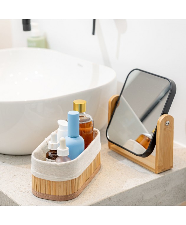 ESTIA ΚΑΘΡΕΦΤΗΣ ΕΠΙΤΡΑΠΕΖΙΟΣ BAMBOO ESSENTIALS ΠΕΡΙΣΤΡΕΦΟΜΕΝΟΣ ΔΙΠΛΗΣ ΟΨΕΩΣ 02-18634 Καθρέφτες