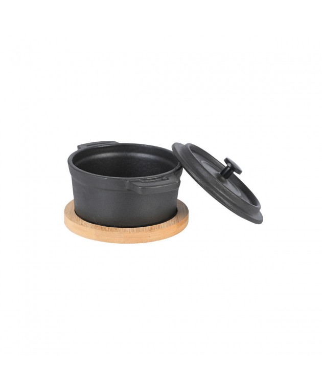 ESTIA ΚΑΤΣΑΡΟΛΑΚΙ IRON ΜΑΝΤΕΜΕΝΙΟ 10cm ΜΕ ΒΑΣΗ BAMBOO 01-18696 Κατσαρόλες