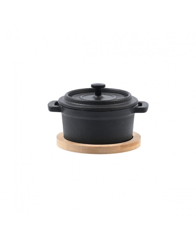 ESTIA ΚΑΤΣΑΡΟΛΑΚΙ IRON ΜΑΝΤΕΜΕΝΙΟ 10cm ΜΕ ΒΑΣΗ BAMBOO 01-18696 Κατσαρόλες