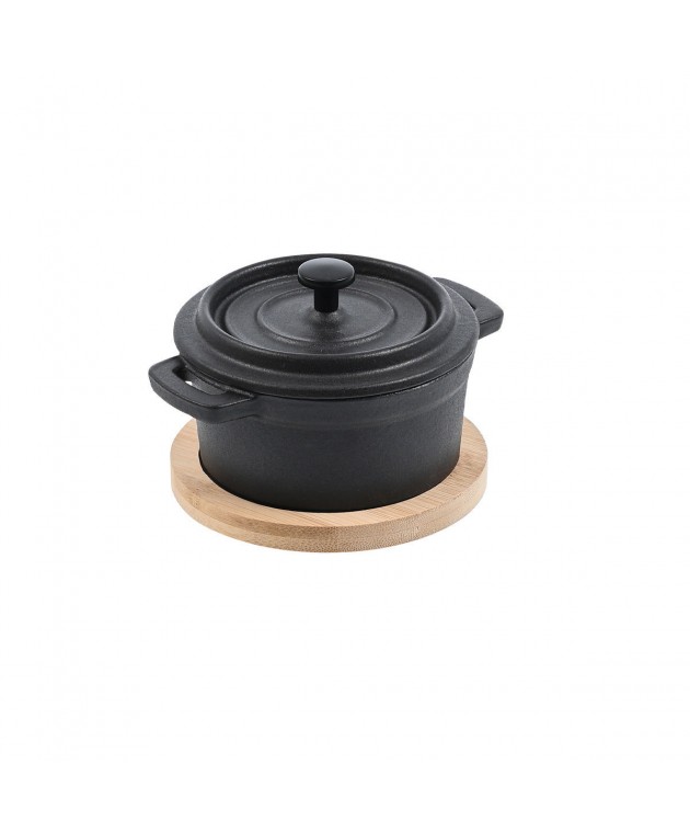 ESTIA ΚΑΤΣΑΡΟΛΑΚΙ IRON ΜΑΝΤΕΜΕΝΙΟ 10cm ΜΕ ΒΑΣΗ BAMBOO 01-18696 Κατσαρόλες