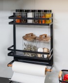 ESTIA ΡΑΦΙΕΡΑ ΜΕΤΑΛΛΙΚΗ ΔΙΩΡΟΦΗ 30x11x37cm  02-18153 Ραφιέρες