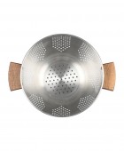 ESTIA ΣΟΥΡΩΤΗΡΙ ΖΥΜΑΡΙΚΩΝ ΑΝΟΞΕΙΔΩΤΟ 22cm ΜΕ ΞΥΛΙΝΕΣ ΛΑΒΕΣ 01-19235 Σουρωτήρια