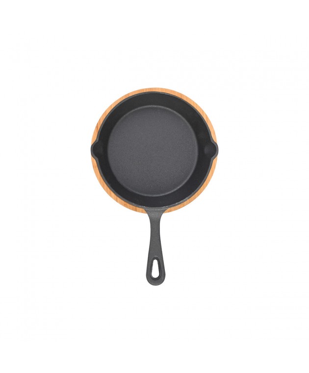 ESTIA ΤΗΓΑΝΙ ΣΕΡΒΙΡΙΣΜΑΤΟΣ IRON MANTEMENIO 10cm ΜΕ ΒΑΣΗ BAMBOO 01-18672 Τηγάνια