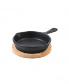 ESTIA ΤΗΓΑΝΙ ΣΕΡΒΙΡΙΣΜΑΤΟΣ IRON MANTEMENIO 10cm ΜΕ ΒΑΣΗ BAMBOO 01-18672 Τηγάνια