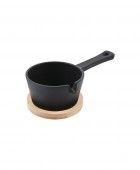 ESTIA ΤΗΓΑΝΙ ΣΕΡΒΙΡΙΣΜΑΤΟΣ IRON ΜΑΝΤΕΜΕΝΙΟ ΒΑΘΥ 9.5cm ΜΕ ΒΑΣΗ BAMBOO 01-18702 Τηγάνια