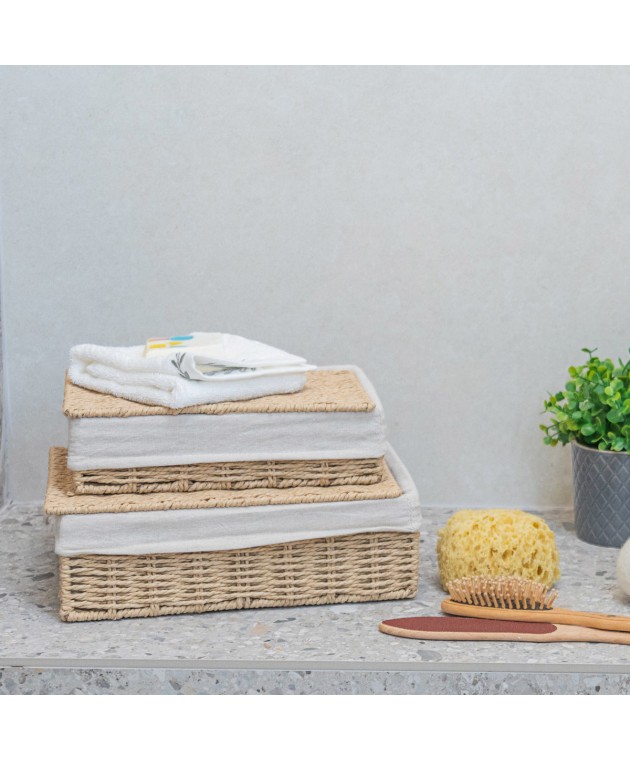 ESTIA ΚΟΥΤΙ ΑΠΟΘΗΚΕΥΣΗΣ & ΟΡΓΑΝΩΣΗΣ BOTANICA 36x27x13cm ΜΕ ΕΣΩΤΕΡΙΚΗ ΕΠΕΝΔΥΣΗ & ΚΑΠΑΚΙ Κουτιά Αποθήκευσης