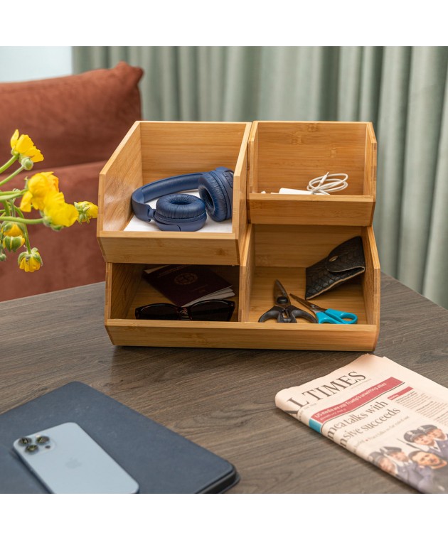 ESTIA ΚΟΥΤΙ ΟΡΓΑΝΩΣΗΣ BAMBOO ESSENTIALS 17.8x31x12.5cm Κουτιά Αποθήκευσης
