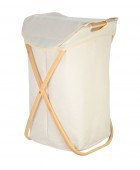 ESTIA ΚΑΛΑΘΙ ΑΠΛΥΤΩΝ BAMBOO ESSENTIALS  40x40x70cm ΜΕ ΘΗΚΗ ΠΟΛΥΕΣΤΕΡΑ ΠΤΥΣΣΟΜΕΝΟ ΜΠΕΖ 02-18627 Καλάθια Απλύτων