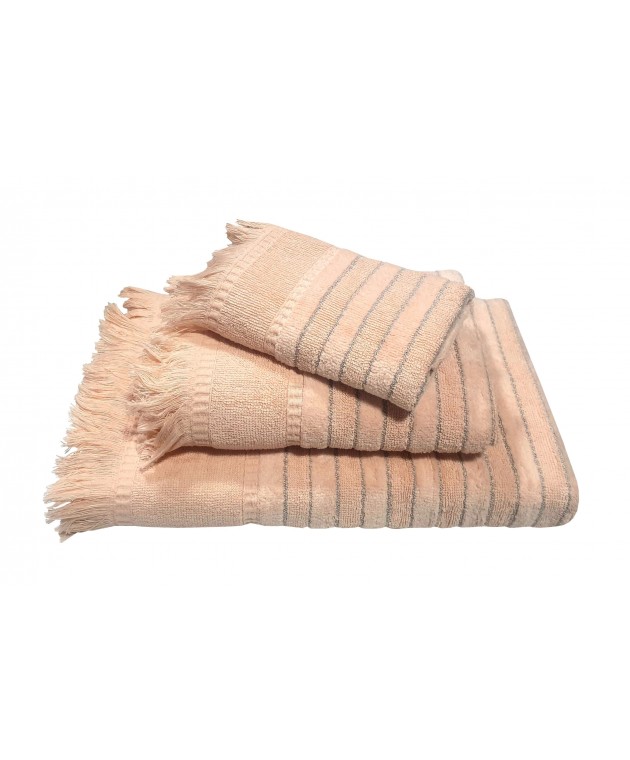 Πετσέτα Le Blanc Πεννιέ Ζακάρ 550gr/m2 PAROS Peach Χειρός 30x50 Πετσέτες Mπάνιου