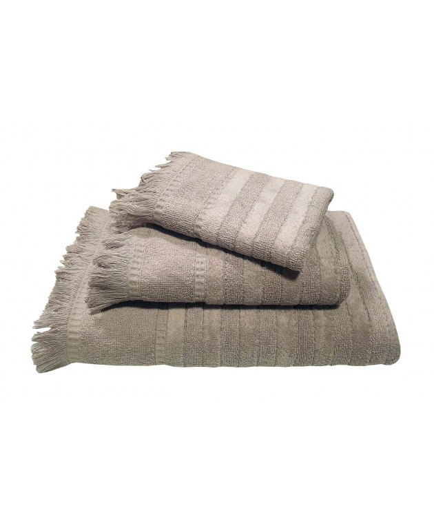 Πετσέτα Le Blanc Πεννιέ Ζακάρ 550gr/m2 PAROS Grey Σώματος 70x140 Πετσέτες Mπάνιου