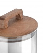 ESTIA ΔΟΧΕΙΟ ΑΠΟΘΗΚΕΥΣΗΣ ACACIA ΓΥΑΛΙΝΟ 1300ml 10x10x22cm Κουτιά Αποθήκευσης