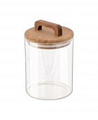 ESTIA ΔΟΧΕΙΟ ΑΠΟΘΗΚΕΥΣΗΣ ACACIA ΓΥΑΛΙΝΟ 650ml 10x10x14.8cm 01-17477 Κουτιά Αποθήκευσης