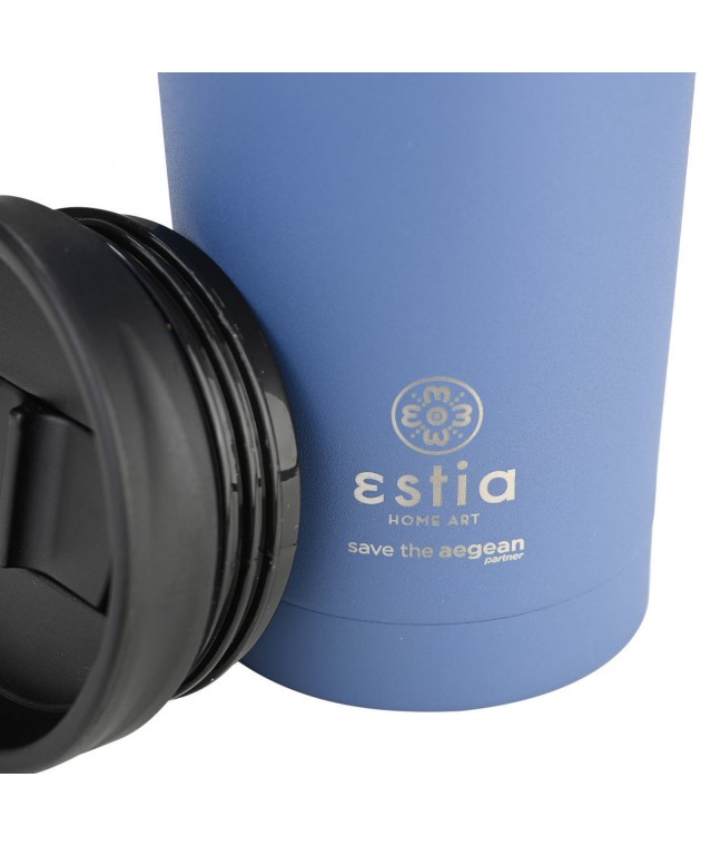 ESTIA ΘΕΡΜΟΣ TRAVEL MUG SAVE THE AEGEAN 350ml DENIM BLUE 01-20378 Θερμός - Παγούρια