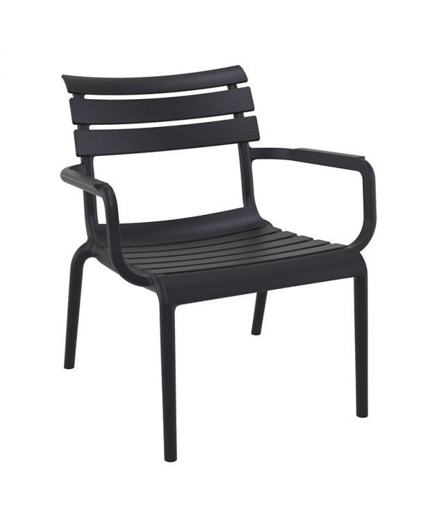 PARIS LOUNGE BLACK ΠΟΛ/ΝΑ ΠΟΛ/ΝΙΟΥ  68X70X40/76εκ.  Πολυθρόνες