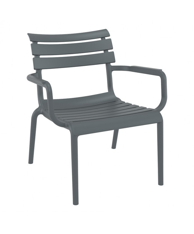 PARIS LOUNGE DARK GREY ΠΟΛ/ΝΑ ΠΟΛ/ΝΙΟΥ 68X70X40/76εκ.  Πολυθρόνες