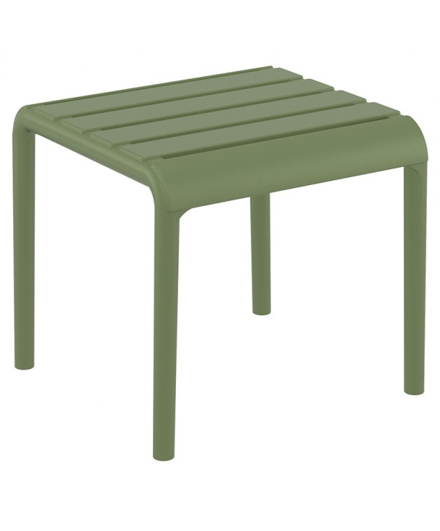PARIS OLIVE GREEN ΤΡΑΠΕΖΙ 42X41X40εκ. ΠΟΛ/ΝΙΟΥ Rattan