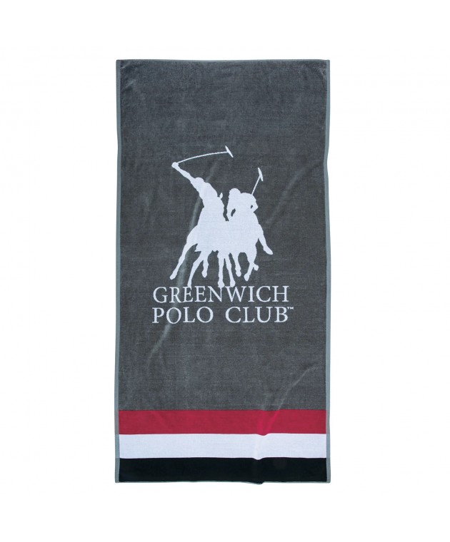 GREENWICH POLO CLUB ΠΕΤΣΕΤΑ ΘΑΛΑΣΣΗΣ 90Χ180 3867 ΓΚΡΙ, ΚΟΚΚΙΝΟ, ΛΕΥΚΟ Πετσέτες Θαλάσσης Ενηλίκων