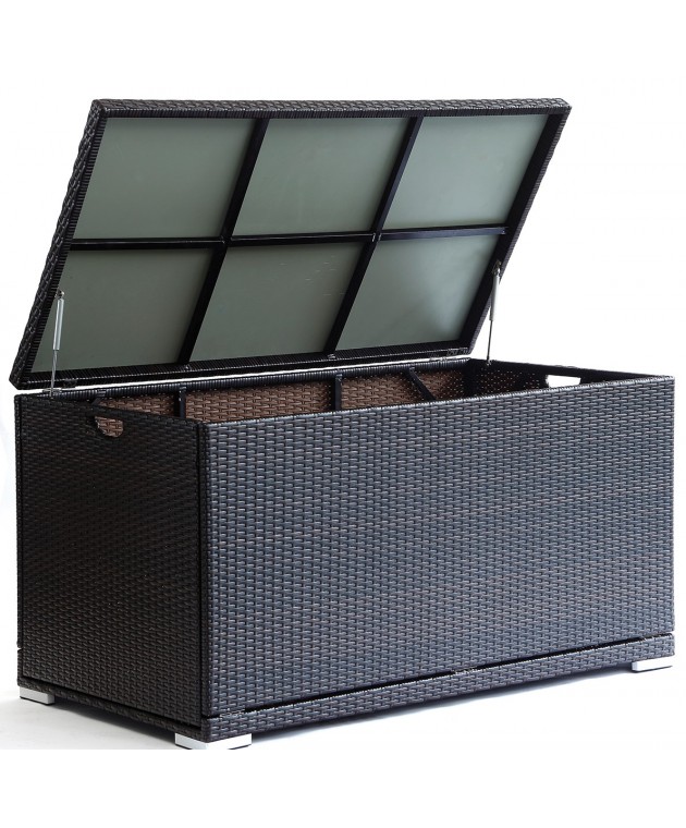 Rattan Πτυσσόμενο Μπαούλο Μαξιλαριών Με Αλουμίνιο Σκελετό 140 x 75 x 77(h)cm Μπαούλα