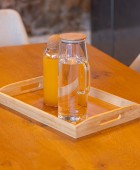 ESTIA ΚΑΝΑΤΑ BAMBOO ESSENTIALS ΓΥΑΛΙΝΗ 1000ml ΜΕ ΚΑΠΑΚΙ Κανάτες