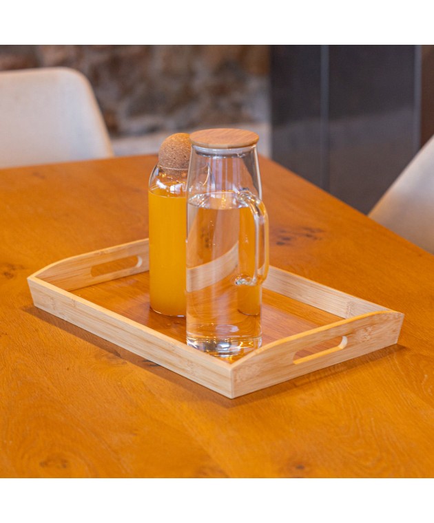 ESTIA ΚΑΝΑΤΑ BAMBOO ESSENTIALS ΓΥΑΛΙΝΗ 1000ml ΜΕ ΚΑΠΑΚΙ Κανάτες