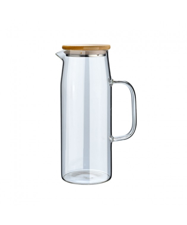 ESTIA ΚΑΝΑΤΑ BAMBOO ESSENTIALS ΓΥΑΛΙΝΗ 1000ml ΜΕ ΚΑΠΑΚΙ Κανάτες