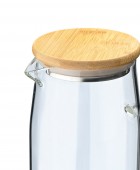 ESTIA ΚΑΝΑΤΑ BAMBOO ESSENTIALS ΓΥΑΛΙΝΗ 1000ml ΜΕ ΚΑΠΑΚΙ Κανάτες