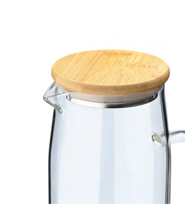 ESTIA ΚΑΝΑΤΑ BAMBOO ESSENTIALS ΓΥΑΛΙΝΗ 1000ml ΜΕ ΚΑΠΑΚΙ Κανάτες