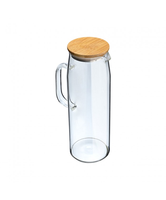 ESTIA ΚΑΝΑΤΑ BAMBOO ESSENTIALS ΓΥΑΛΙΝΗ 1000ml ΜΕ ΚΑΠΑΚΙ Κανάτες