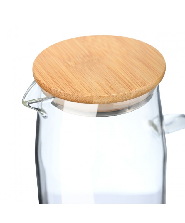 ESTIA ΚΑΝΑΤΑ BAMBOO ESSENTIALS ΓΥΑΛΙΝΗ 1500ml ΜΕ ΚΑΠΑΚΙ 01-19594 Κανάτες
