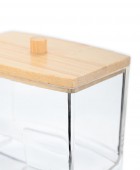 ESTIA ΚΟΥΤΙ ΑΠΟΘΗΚΕΥΣΗΣ & ΟΡΓΑΝΩΣΗΣ BAMBOO ESSENTIALS ΓΙΑ ΜΠΑΤΟΝΕΤΕΣ 9x7.5x7 ΜΕ ΚΑΠΑΚΙ Διακοσμητικά Καλάθια-Κουτιά
