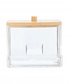 ESTIA ΚΟΥΤΙ ΑΠΟΘΗΚΕΥΣΗΣ & ΟΡΓΑΝΩΣΗΣ BAMBOO ESSENTIALS ΓΙΑ ΜΠΑΤΟΝΕΤΕΣ 9x7.5x7 ΜΕ ΚΑΠΑΚΙ Διακοσμητικά Καλάθια-Κουτιά