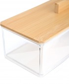 ESTIA ΚΟΥΤΙ ΑΠΟΘΗΚΕΥΣΗΣ & ΟΡΓΑΝΩΣΗΣ BAMBOO ESSENTIALS ΟΡΘΟΓΩΝΙΟ 23.3x9.4x8.8cm ΜΕ ΚΑΠΑΚΙ 02-17668 Διακοσμητικά Καλάθια-Κουτιά