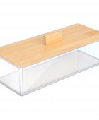 ESTIA ΚΟΥΤΙ ΑΠΟΘΗΚΕΥΣΗΣ & ΟΡΓΑΝΩΣΗΣ BAMBOO ESSENTIALS ΟΡΘΟΓΩΝΙΟ 23.3x9.4x8.8cm ΜΕ ΚΑΠΑΚΙ 02-17668 Διακοσμητικά Καλάθια-Κουτιά