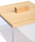 ESTIA ΚΟΥΤΙ ΑΠΟΘΗΚΕΥΣΗΣ & ΟΡΓΑΝΩΣΗΣ BAMBOO ESSENTIALS ΤΕΤΡΑΓΩΝΟ  9x9x6cm ΜΕ ΚΑΠΑΚΙ Διακοσμητικά Καλάθια-Κουτιά