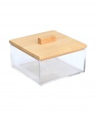 ESTIA ΚΟΥΤΙ ΑΠΟΘΗΚΕΥΣΗΣ & ΟΡΓΑΝΩΣΗΣ BAMBOO ESSENTIALS ΤΕΤΡΑΓΩΝΟ  9x9x6cm ΜΕ ΚΑΠΑΚΙ Διακοσμητικά Καλάθια-Κουτιά